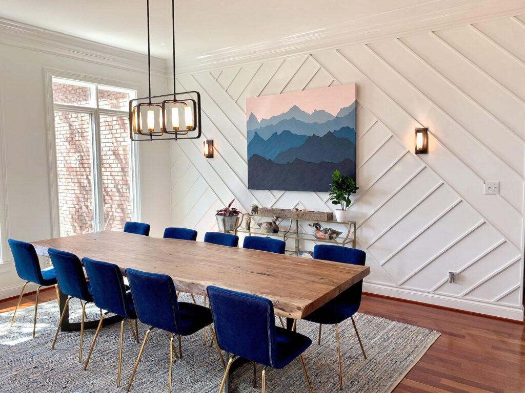 Light Blue Accent Wall