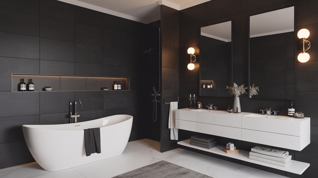 22 Black and White Bathroom Ideas for Timeless Contrast
