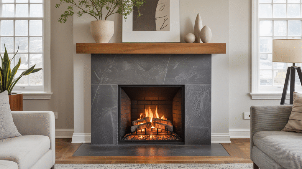 Sleek Slate Hearth