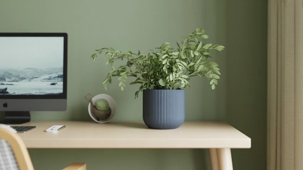 Muted Blue Plant Holder