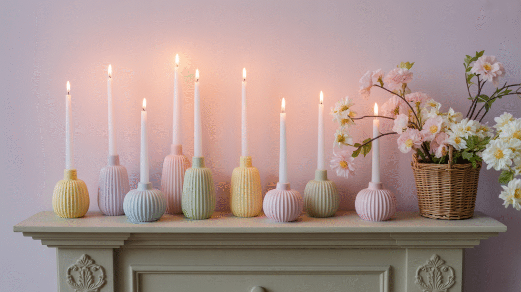 Pastel Candle Holders