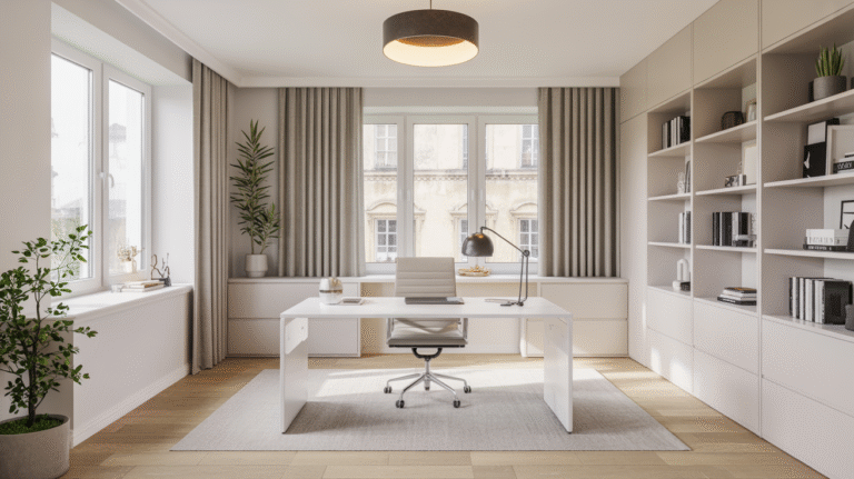 15 White Home Office Ideas for a Sleek and Motivating Space