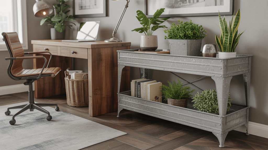 Galvanized Metal Plant Stand