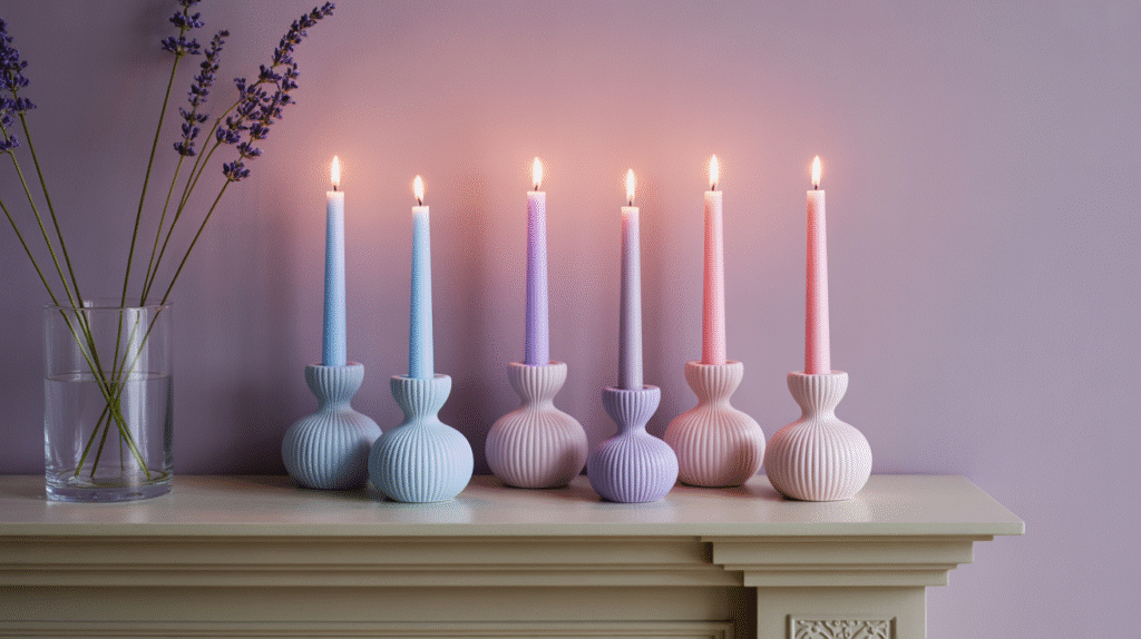 Pastel Candle Holders