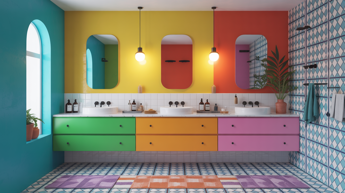 12 Colorful Bathroom Inspirations for a Lively Refresh