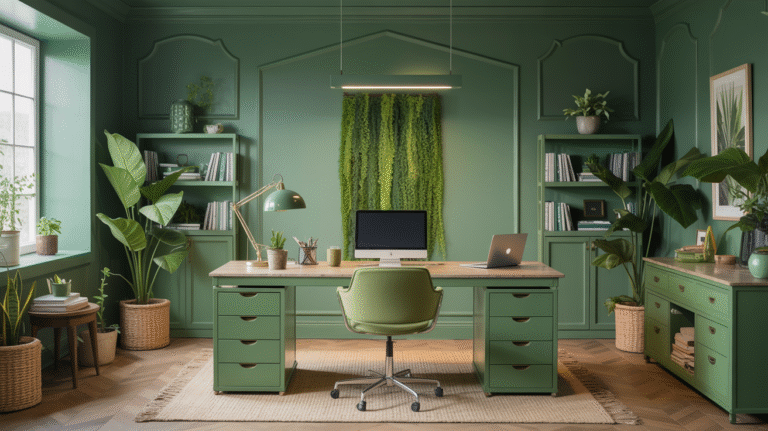 22 Green Home Office Ideas That Transform Your Workspace into a Retreat