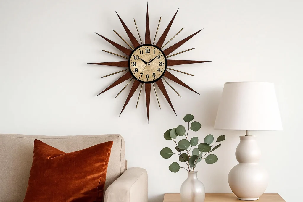 Retro Sunburst Clock