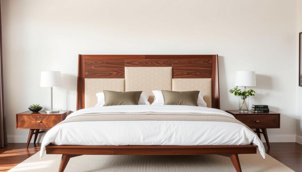 Sleek Walnut Headboard