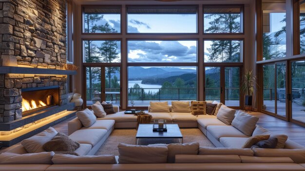 Stone Fireplace