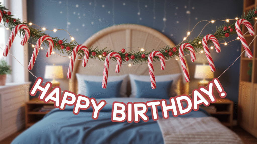 Peppermint Candy Cane Garland
