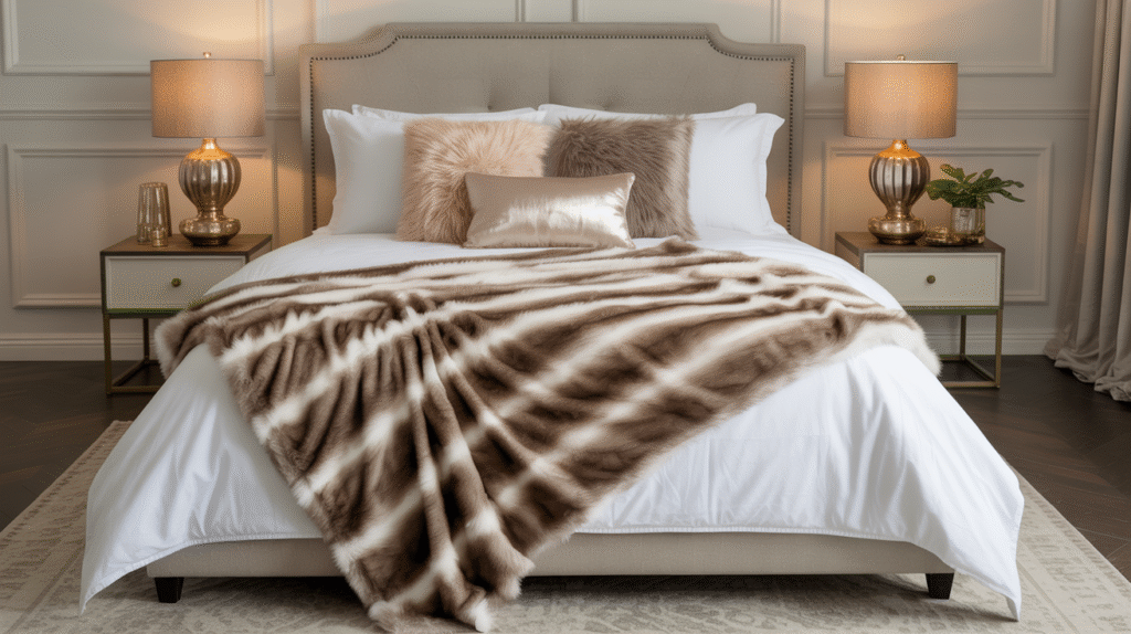 Faux Fur Throw Blanket