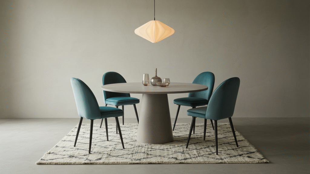 Round Gray Table