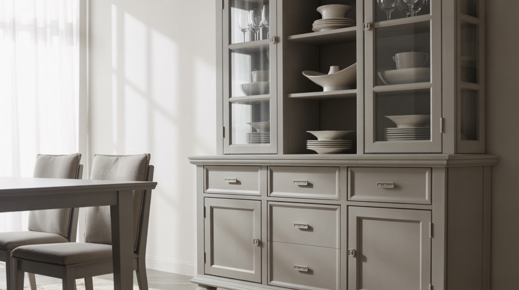 Gray Dining Hutch