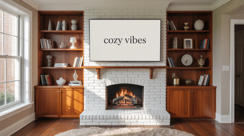 Built-in Bookcases and TV