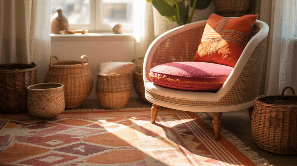 Pink and Orange Accents