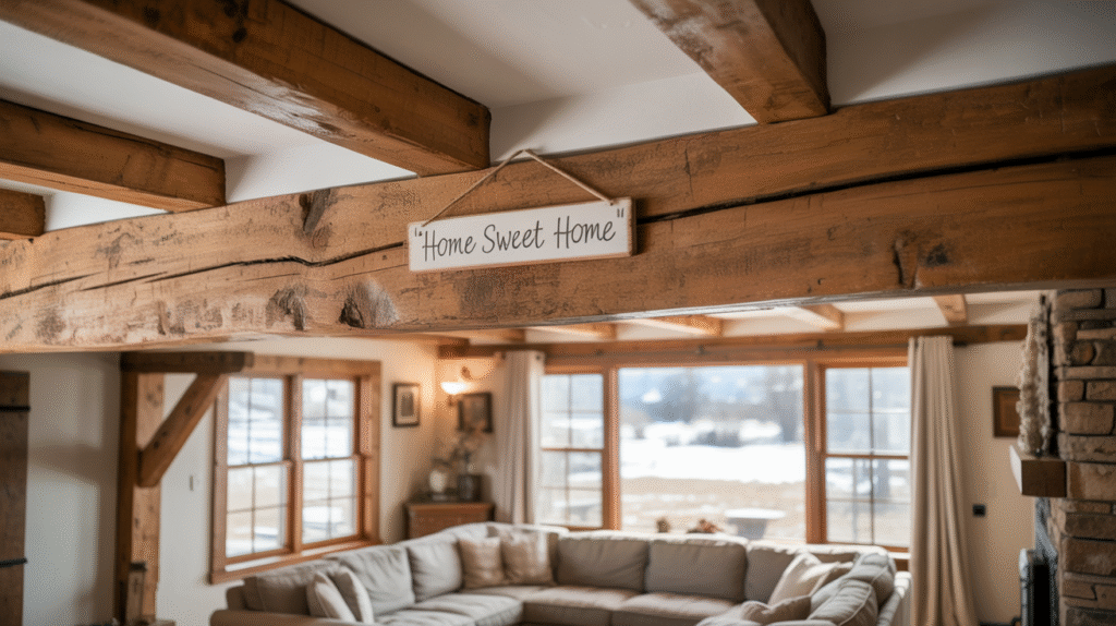 Wooden Plank or Exposed Beam Accent