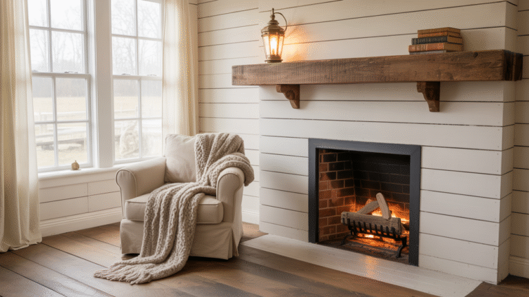 22 Shiplap Fireplace Ideas That Add Cozy Farmhouse Style