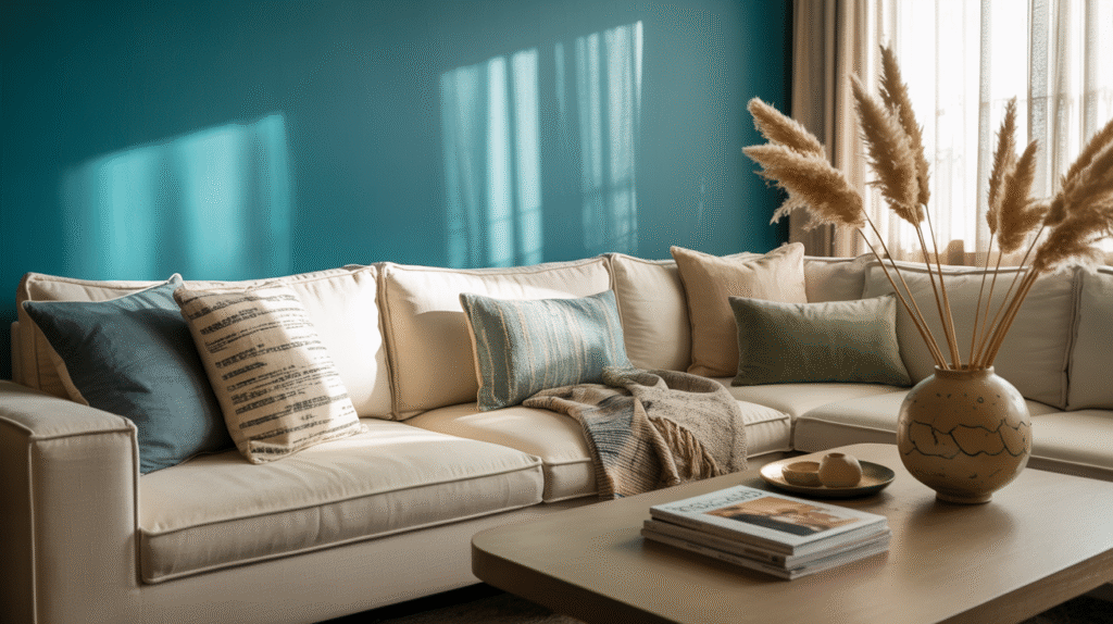 Turquoise Accent Wall