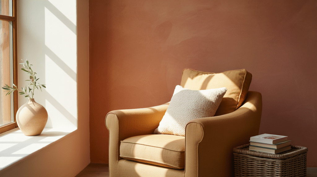 Warm Terracotta Accent Wall