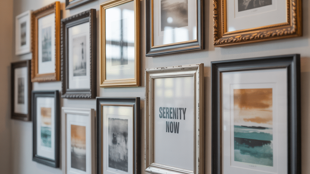 Gallery Wall of Mixed Frames