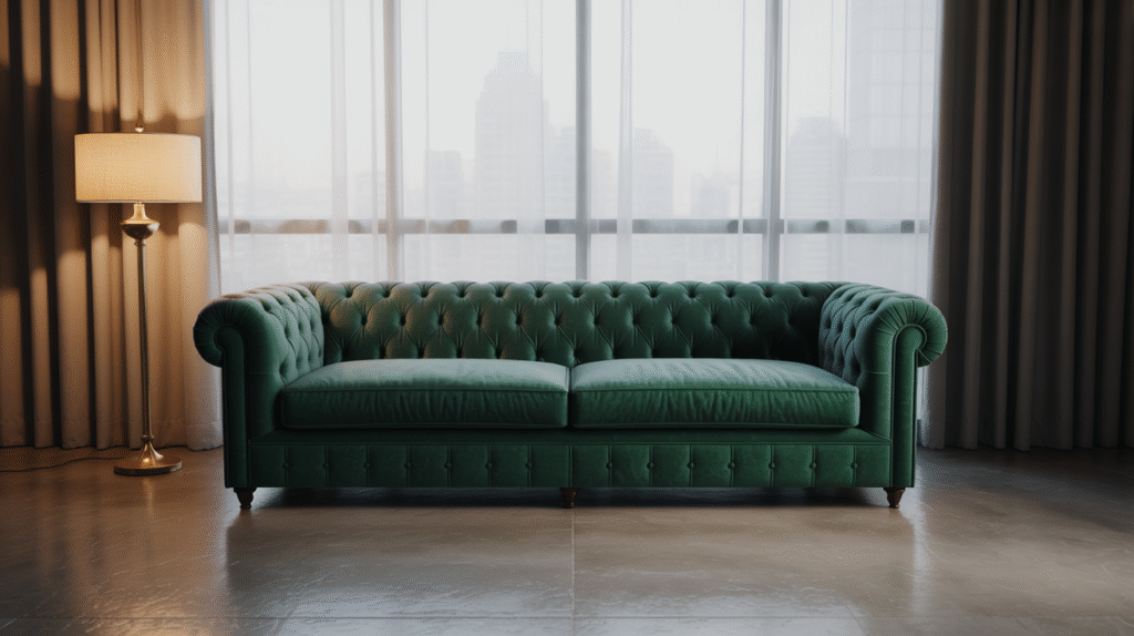 Velvet Chesterfield Sofa
