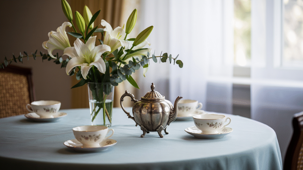 Powder Blue Tablecloth