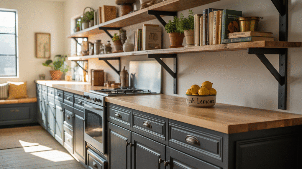 Black Built-in Cabinets