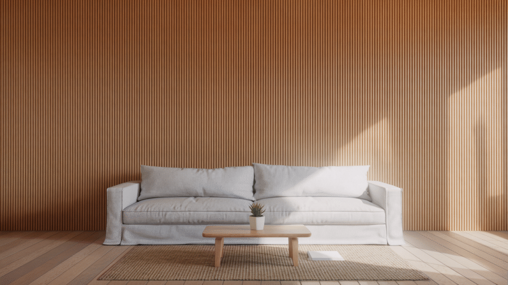Accent Wall with Wooden Slats