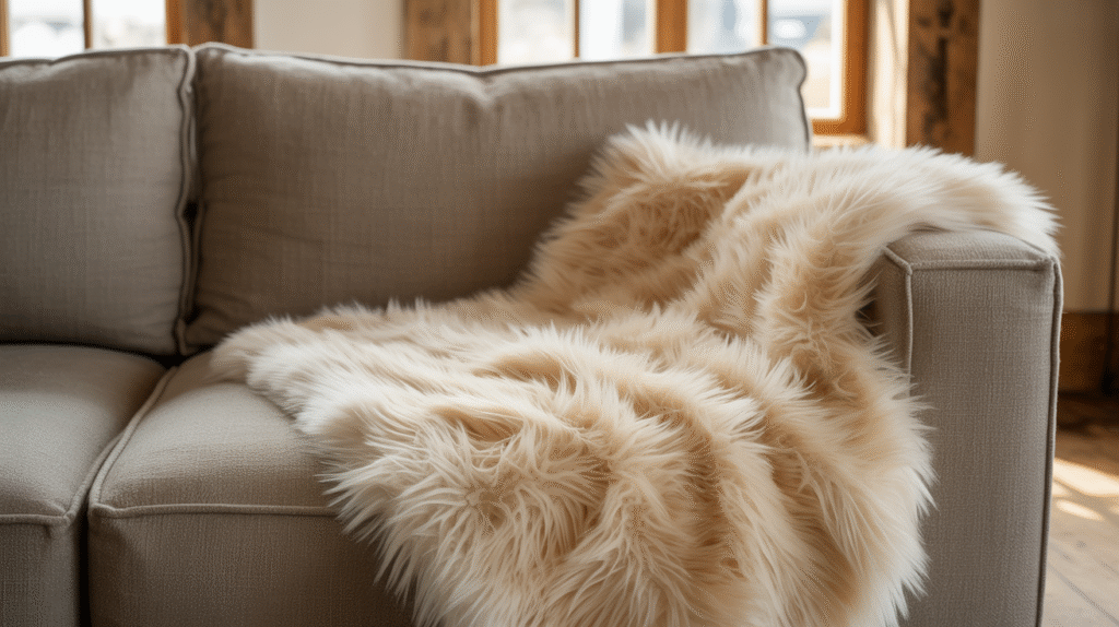 Faux Fur Throw Blanket