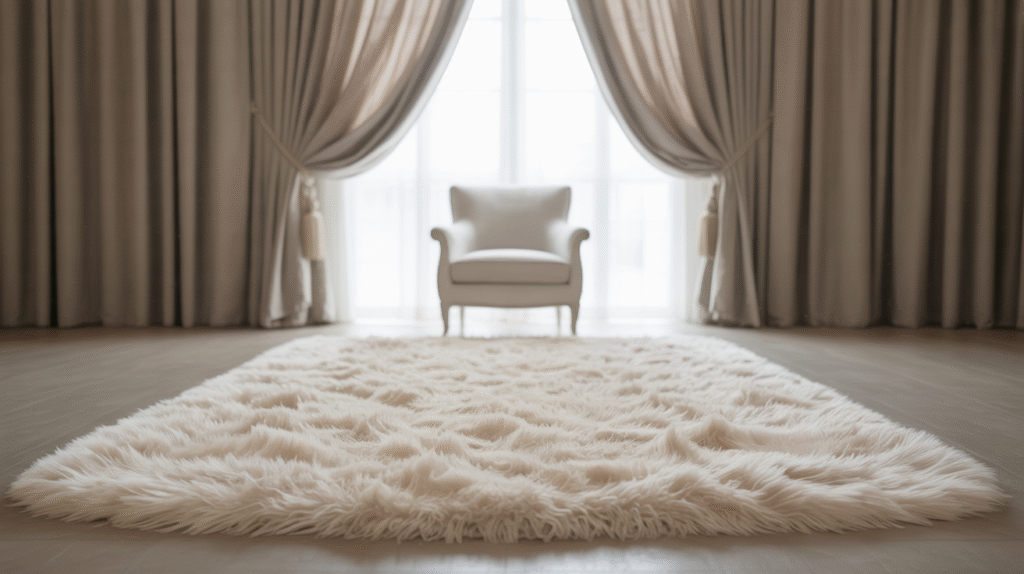 Soft Ivory Shaggy Rug