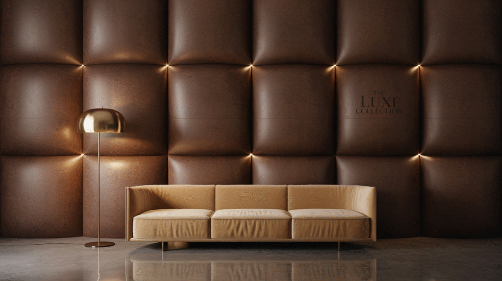 Faux Leather Panel Wall