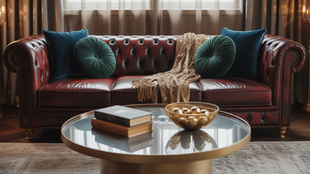 Chesterfield Leather Couch