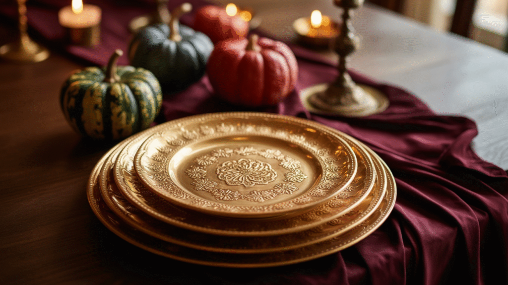 Gold Dinnerware for Autumn