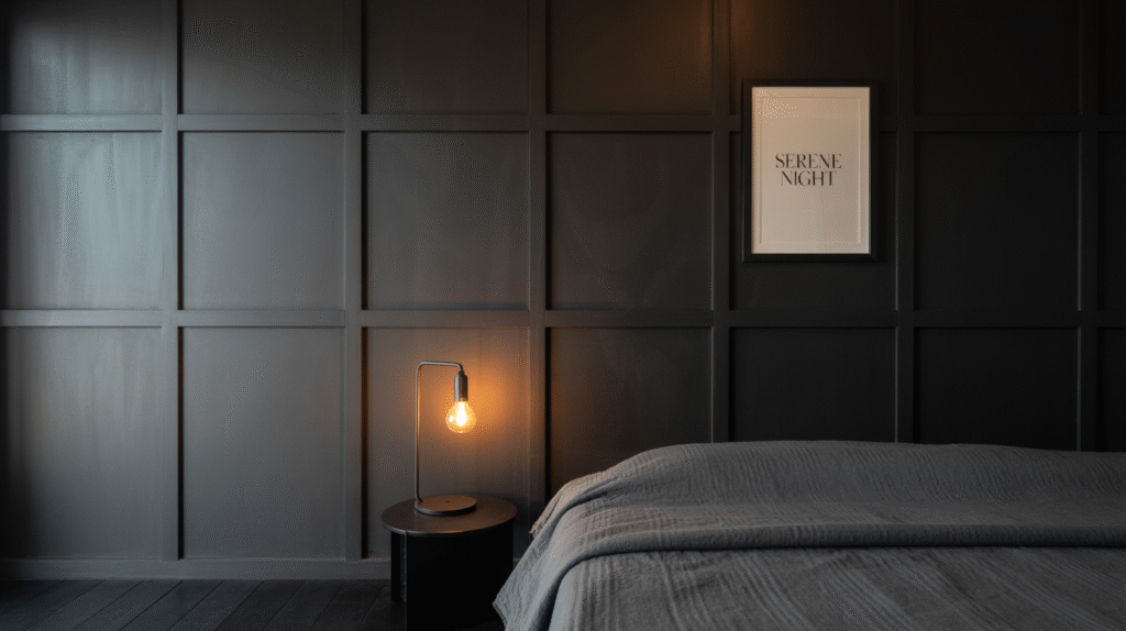 Moody Black Paneling