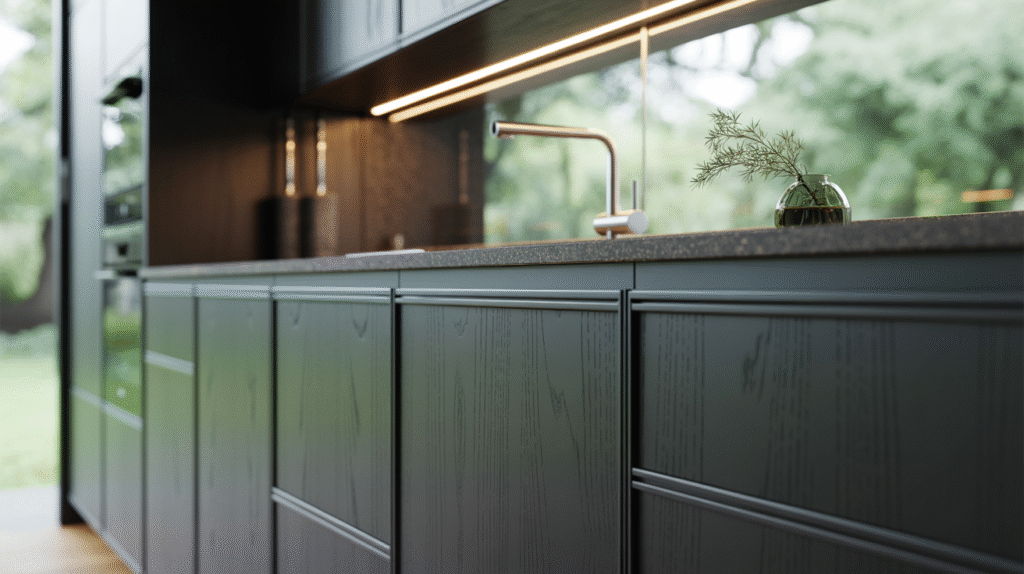 Matte Black Cabinets