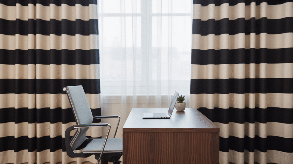 Black Patterned Curtains