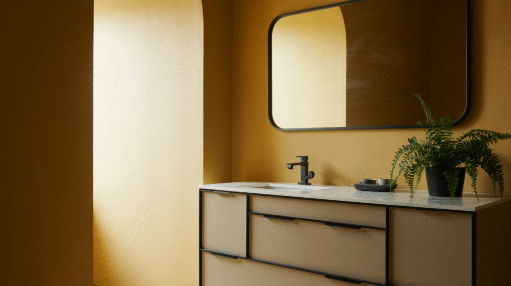 Pale Yellow With Black Accents