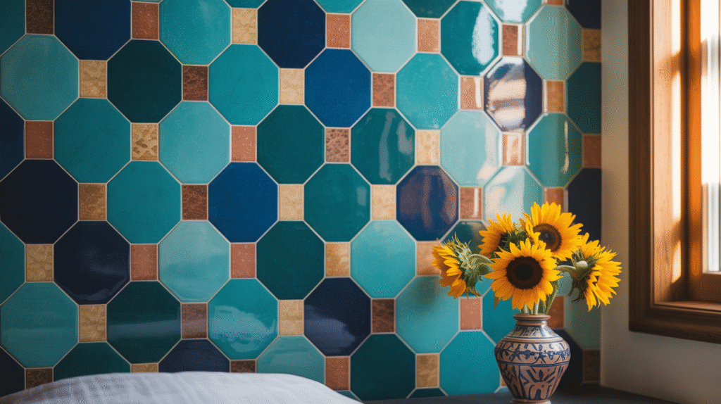 Faux Tile Wallpaper