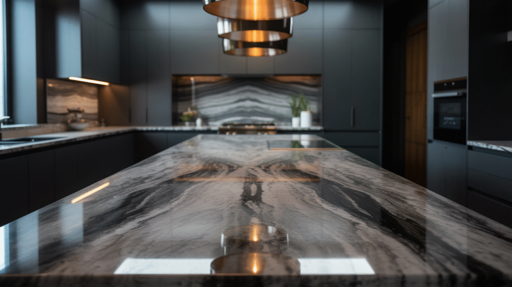 Bookmatched Granite or Marble Surfaces