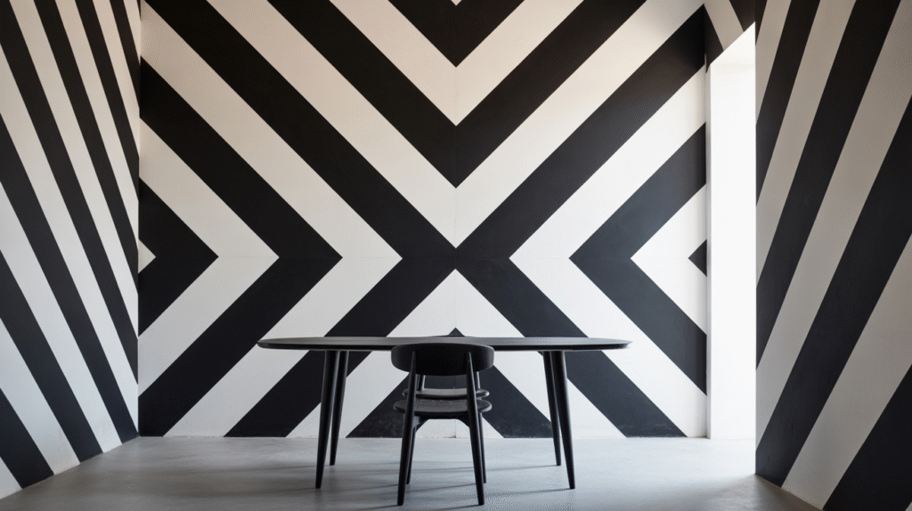 Bold Black and White Walls