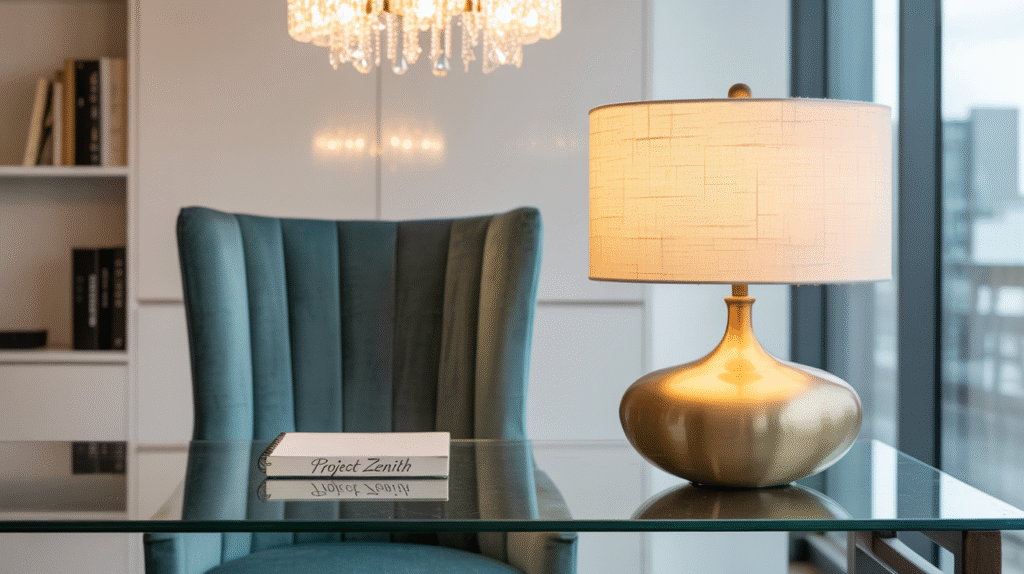 Modern Glam Desk Setup