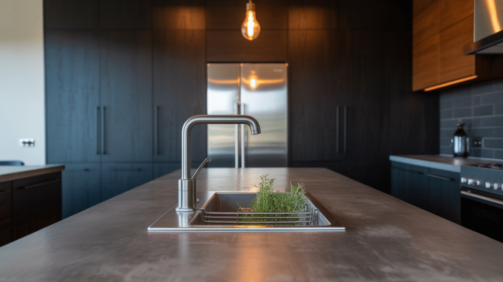 Concrete Countertops for an Industrial Touch