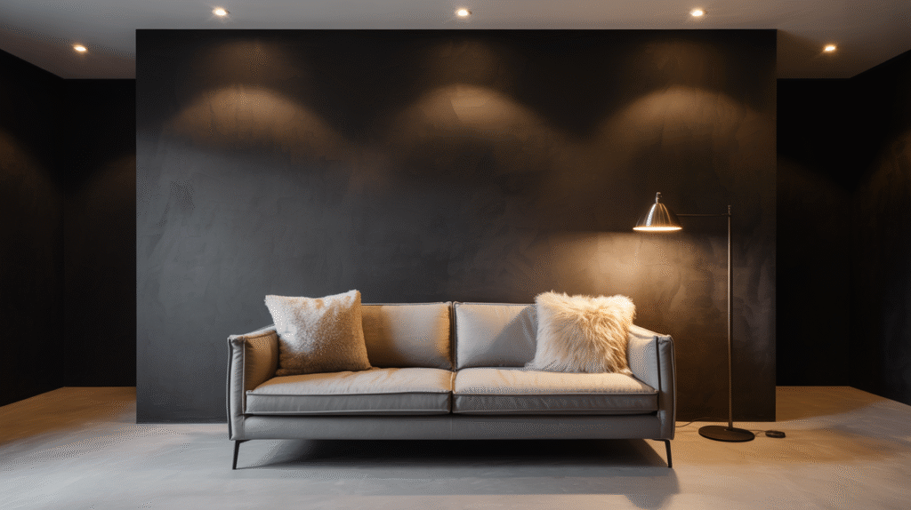 Matte Black Accent Wall