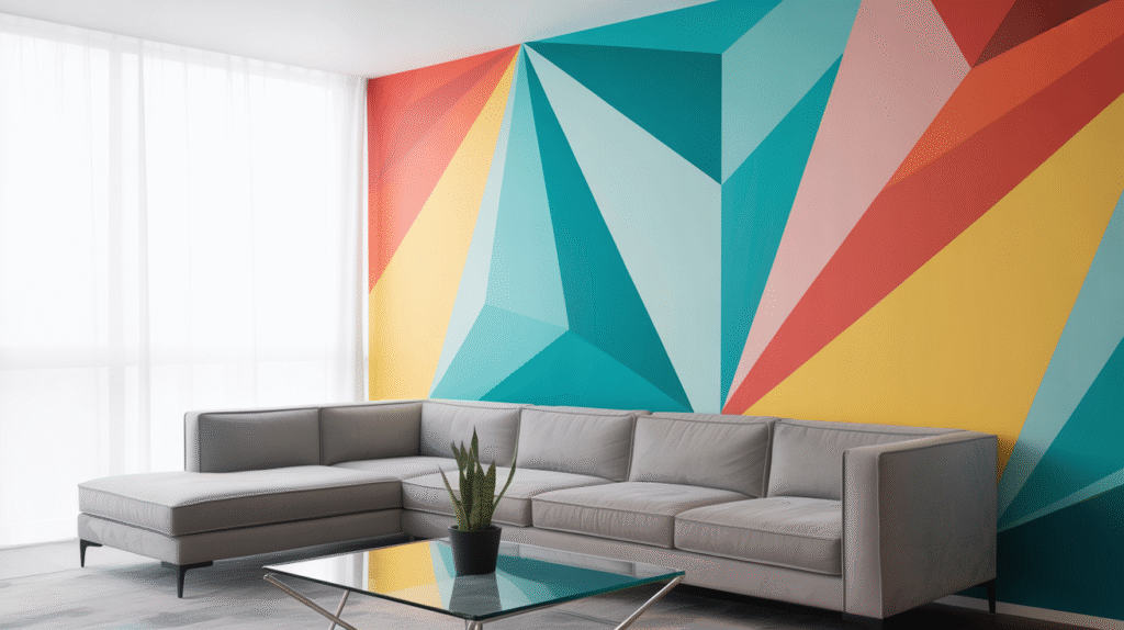 Oversized Geometric Mural