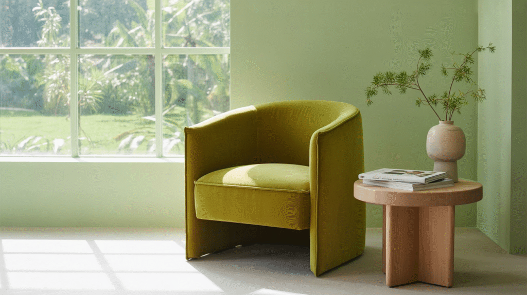 Pastel Green with Bright Lime Accents