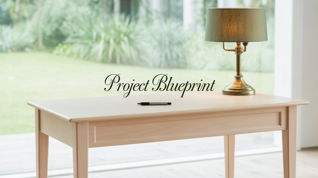 Pale Wood Desk