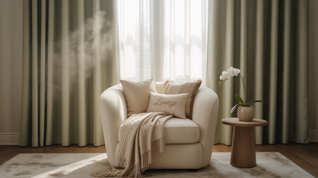 Muted Green Curtains for Subtle Sophistication