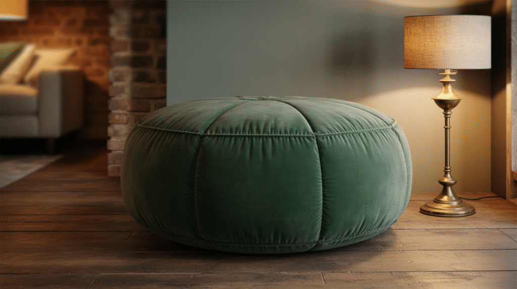 Green Pouf or Accent Seating