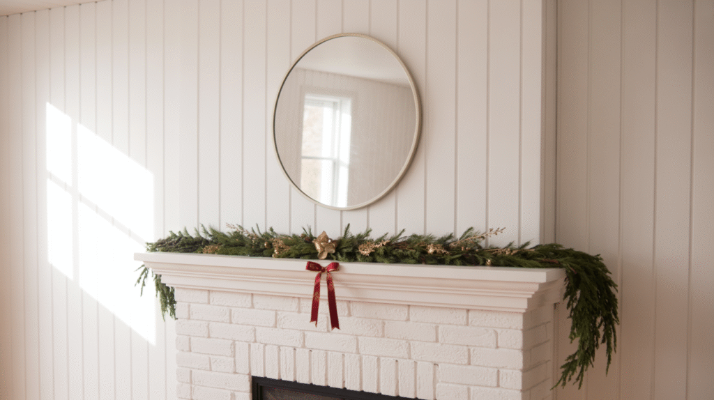Vertical Shiplap and White Brick Combo