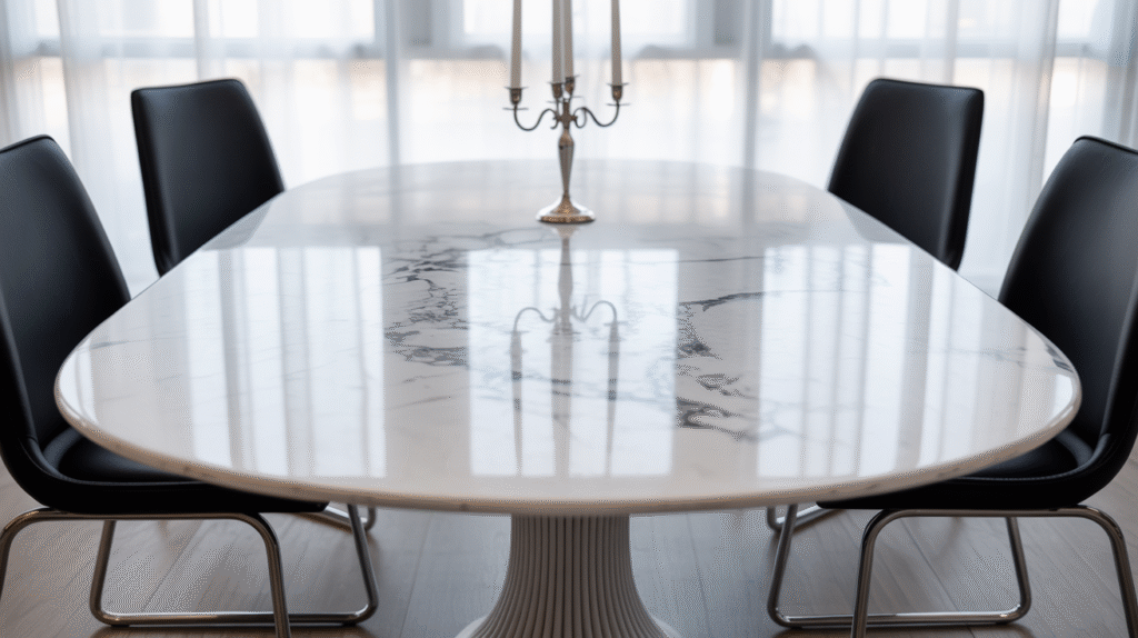 White Marble Dining Table